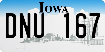IA license plate DNU167