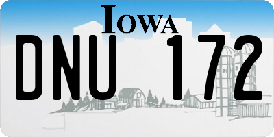 IA license plate DNU172