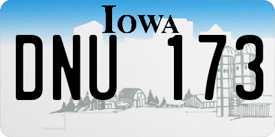 IA license plate DNU173