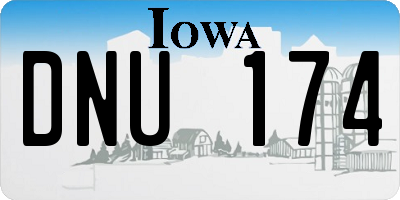 IA license plate DNU174