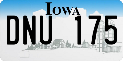 IA license plate DNU175