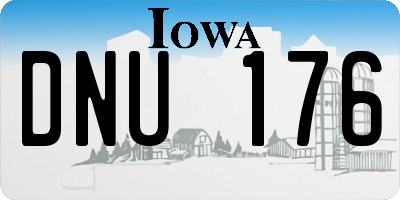 IA license plate DNU176