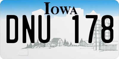 IA license plate DNU178