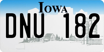 IA license plate DNU182