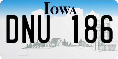 IA license plate DNU186