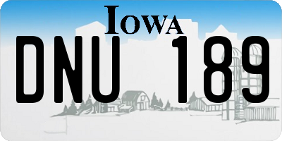IA license plate DNU189