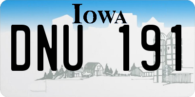 IA license plate DNU191