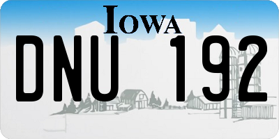 IA license plate DNU192