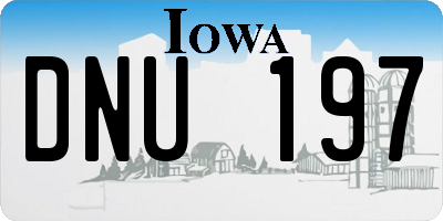 IA license plate DNU197
