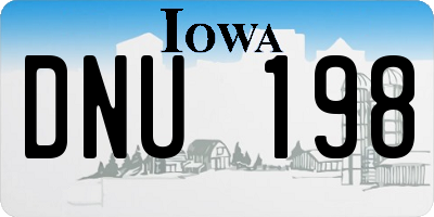 IA license plate DNU198