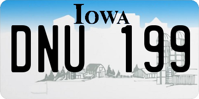 IA license plate DNU199