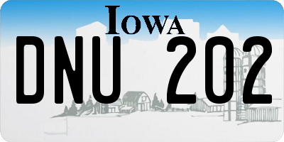 IA license plate DNU202