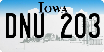 IA license plate DNU203