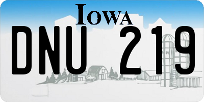 IA license plate DNU219