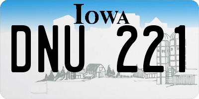 IA license plate DNU221