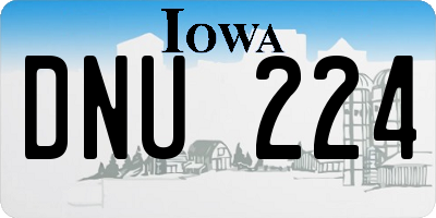 IA license plate DNU224