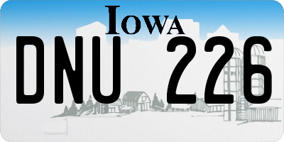 IA license plate DNU226