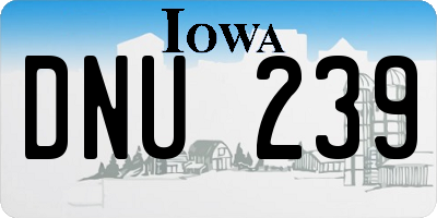 IA license plate DNU239