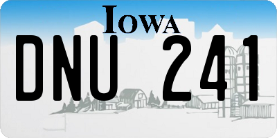 IA license plate DNU241