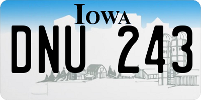 IA license plate DNU243