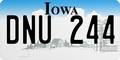IA license plate DNU244