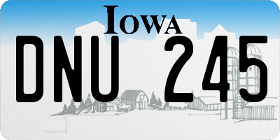 IA license plate DNU245