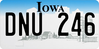 IA license plate DNU246