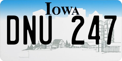 IA license plate DNU247