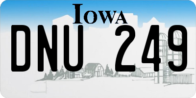 IA license plate DNU249