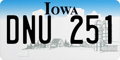 IA license plate DNU251