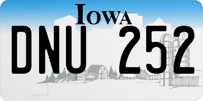 IA license plate DNU252