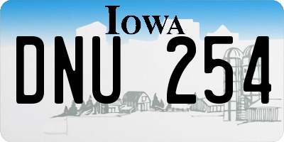 IA license plate DNU254