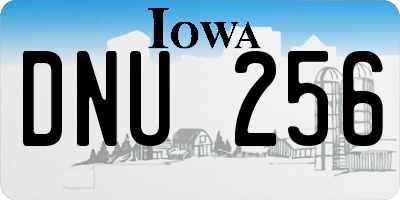 IA license plate DNU256