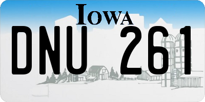 IA license plate DNU261