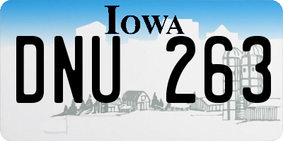 IA license plate DNU263
