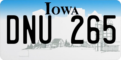 IA license plate DNU265