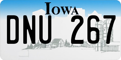 IA license plate DNU267