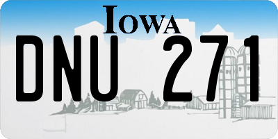 IA license plate DNU271
