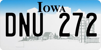 IA license plate DNU272
