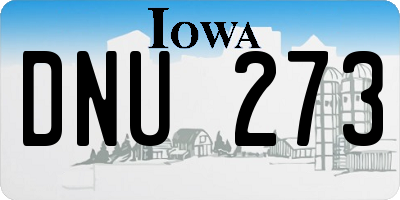 IA license plate DNU273