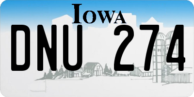IA license plate DNU274