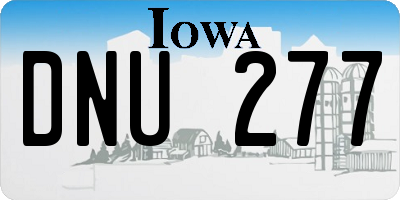 IA license plate DNU277