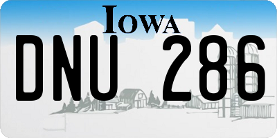 IA license plate DNU286
