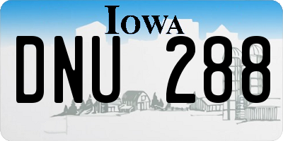 IA license plate DNU288