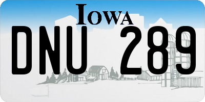 IA license plate DNU289