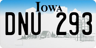IA license plate DNU293