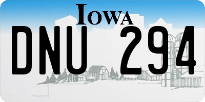 IA license plate DNU294