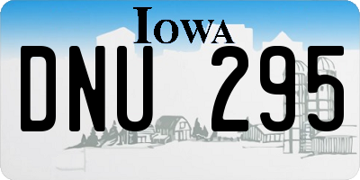 IA license plate DNU295