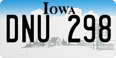 IA license plate DNU298