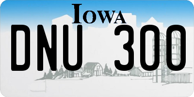 IA license plate DNU300